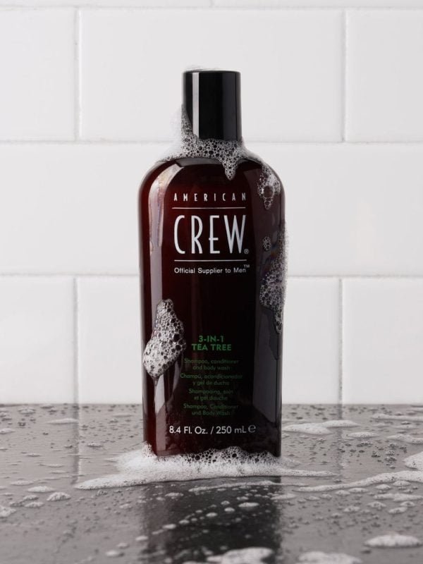 AMERICAN CREW™ 3-IN-1 TEA TREE šampūnas, kondicionierius ir dušo želė viename